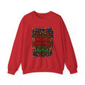 Merry Christmas Holiday Sweatshirt — Festive Lights & Candy Cane Crewneck