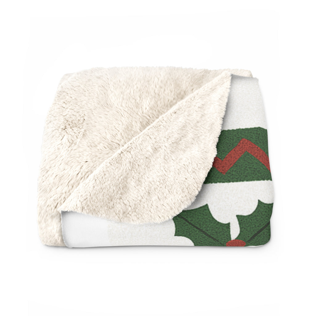 Cozy Holiday Sherpa Fleece Blanket - "It's Cold, My Bells Froze Off"