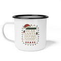 Christmas Enamel Camp Cup - "Dear Santa, Define Good" Vintage Holiday Mug