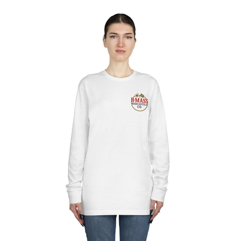 Cozy Long Sleeve Crewneck Tee with Fun Slogan