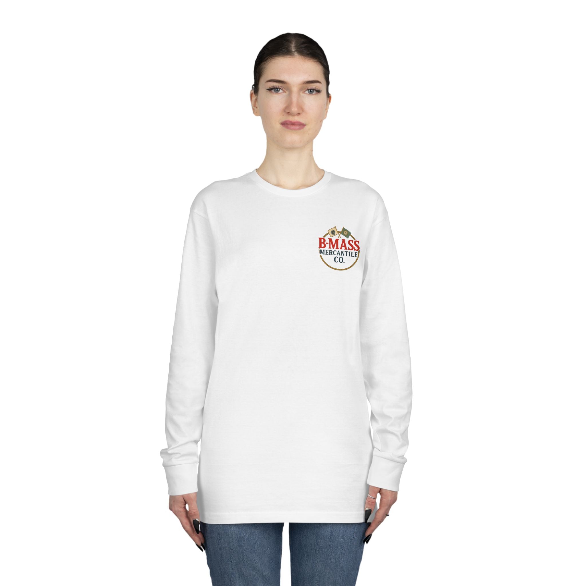 Cozy Long Sleeve Crewneck Tee with Fun Slogan