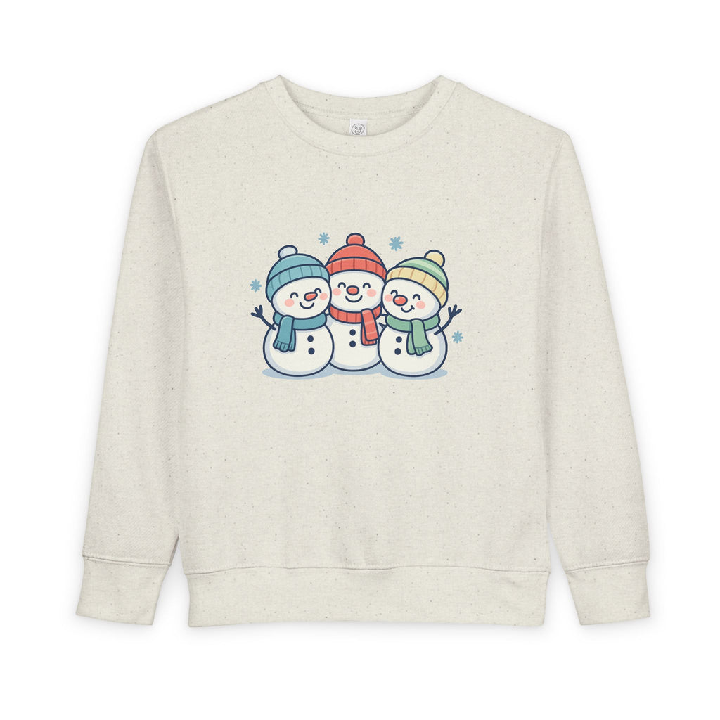 Toddler Sweatshirt - Cute Trio Snowmen Holiday Sweater for Kids