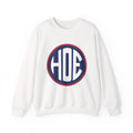 HOE Monogram Crewneck Sweatshirt — Retro Circle Logo Pullover
