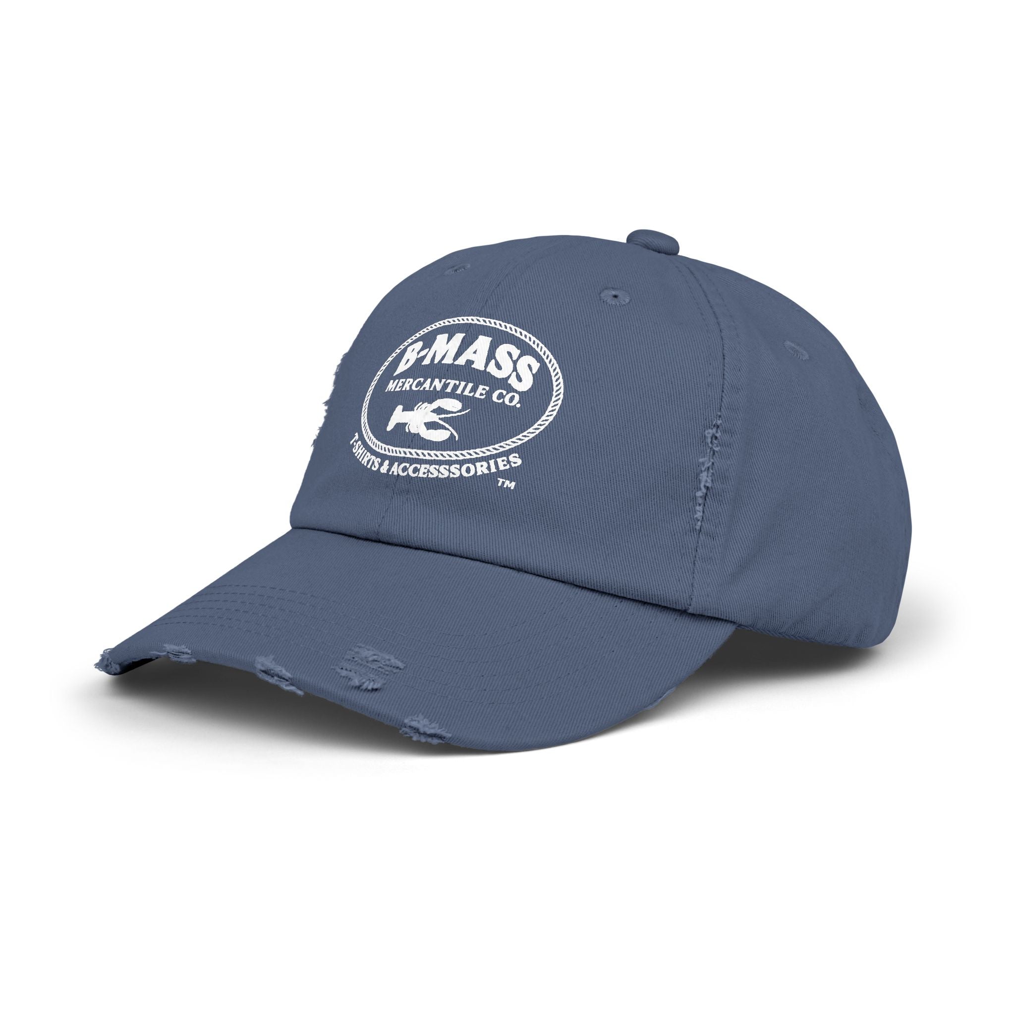 Vintage-Inspired Unisex Distressed Cap with B-Mass Mercantile Co Logo