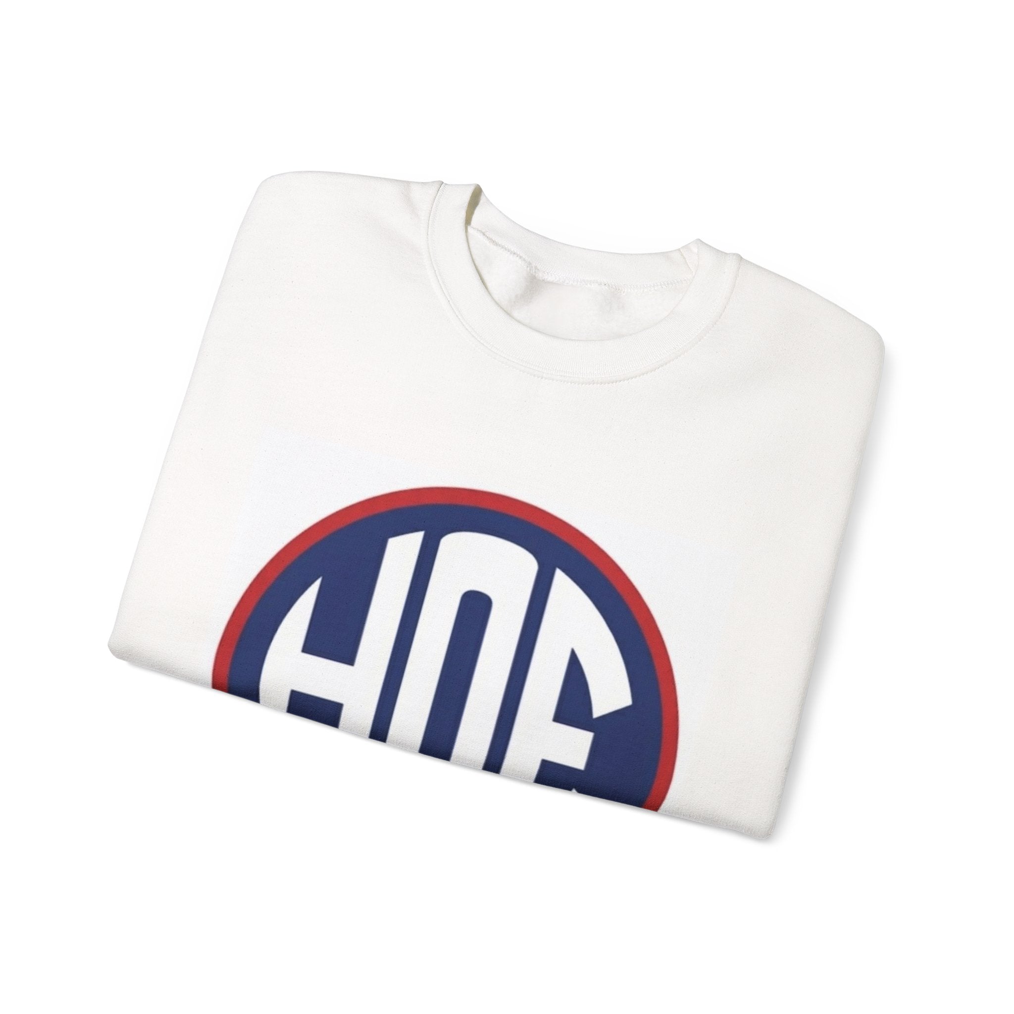 HOE Monogram Crewneck Sweatshirt — Retro Circle Logo Pullover