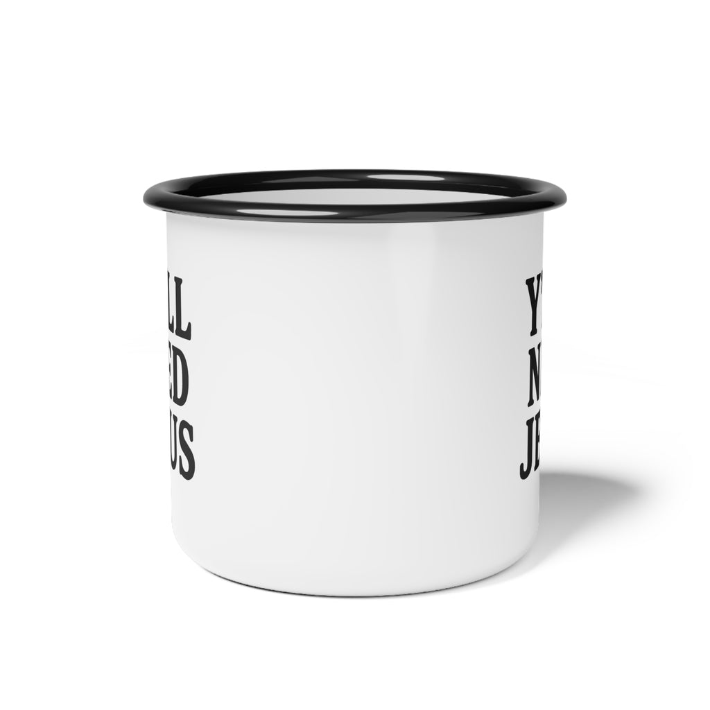 Y'all Need Jesus Enamel Camp Mug