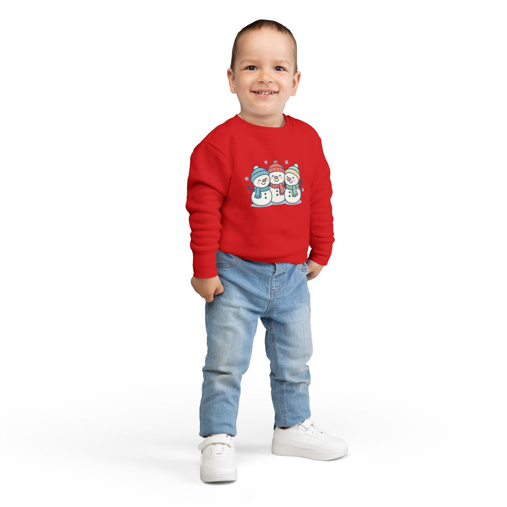 Toddler Sweatshirt - Cute Trio Snowmen Holiday Sweater for Kids