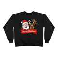 Christmas Crewneck Sweatshirt — Santa & Reindeer "Merry Christmas" Design