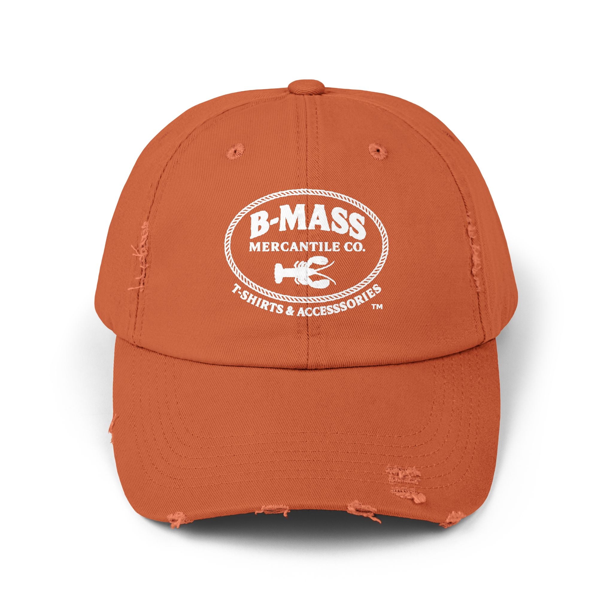 Vintage-Inspired Unisex Distressed Cap with B-Mass Mercantile Co Logo