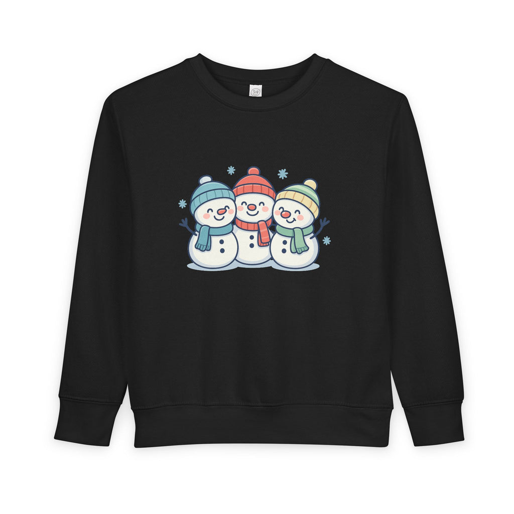 Toddler Sweatshirt - Cute Trio Snowmen Holiday Sweater for Kids