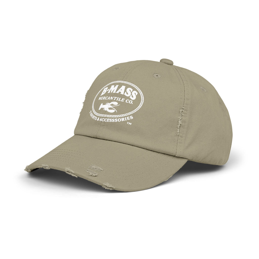 Vintage-Inspired Unisex Distressed Cap with B-Mass Mercantile Co Logo