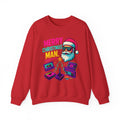 Merry Christmas Man Sweatshirt — Retro Gamer Santa Holiday Crewneck