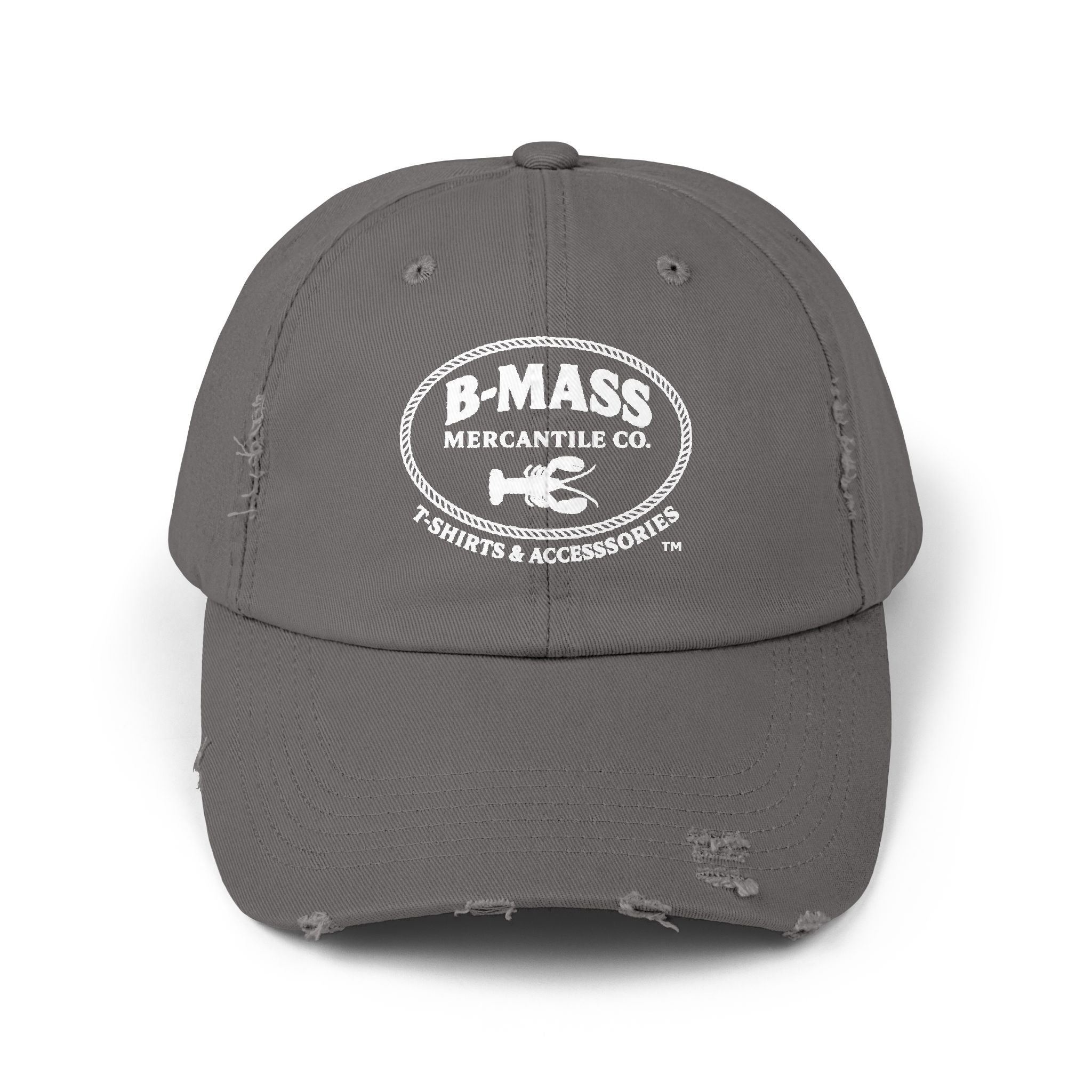 Vintage-Inspired Unisex Distressed Cap with B-Mass Mercantile Co Logo