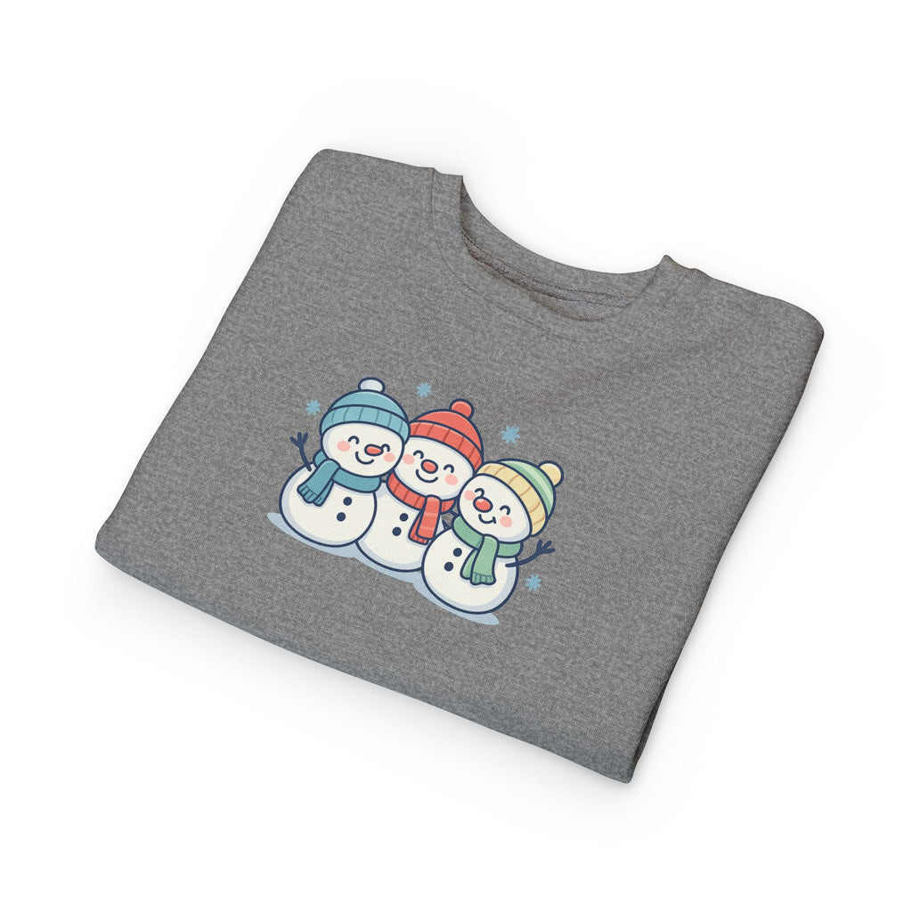Toddler Sweatshirt - Cute Trio Snowmen Holiday Sweater for Kids