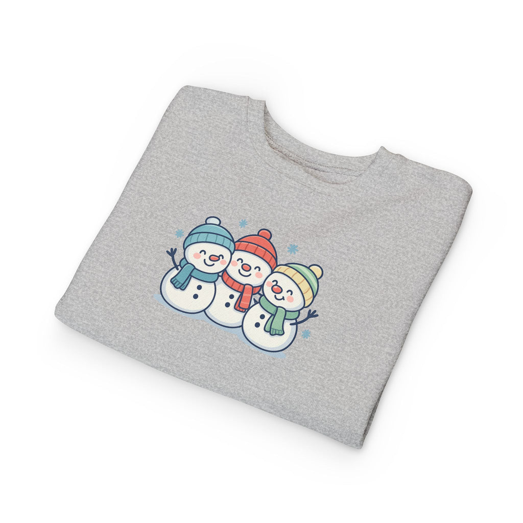 Toddler Sweatshirt - Cute Trio Snowmen Holiday Sweater for Kids