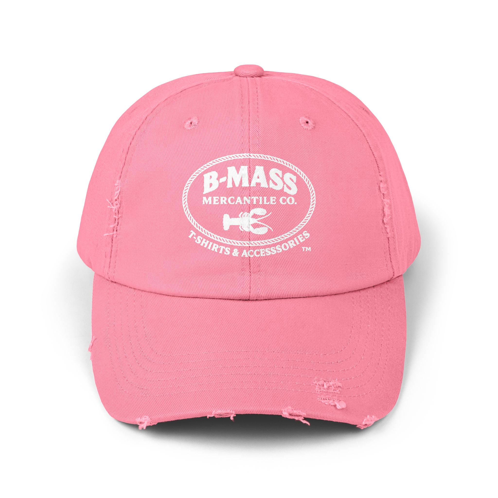 Vintage-Inspired Unisex Distressed Cap with B-Mass Mercantile Co Logo