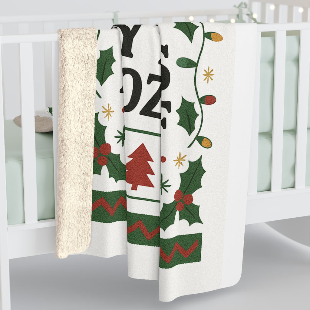 Cozy Holiday Sherpa Fleece Blanket - "It's Cold, My Bells Froze Off"