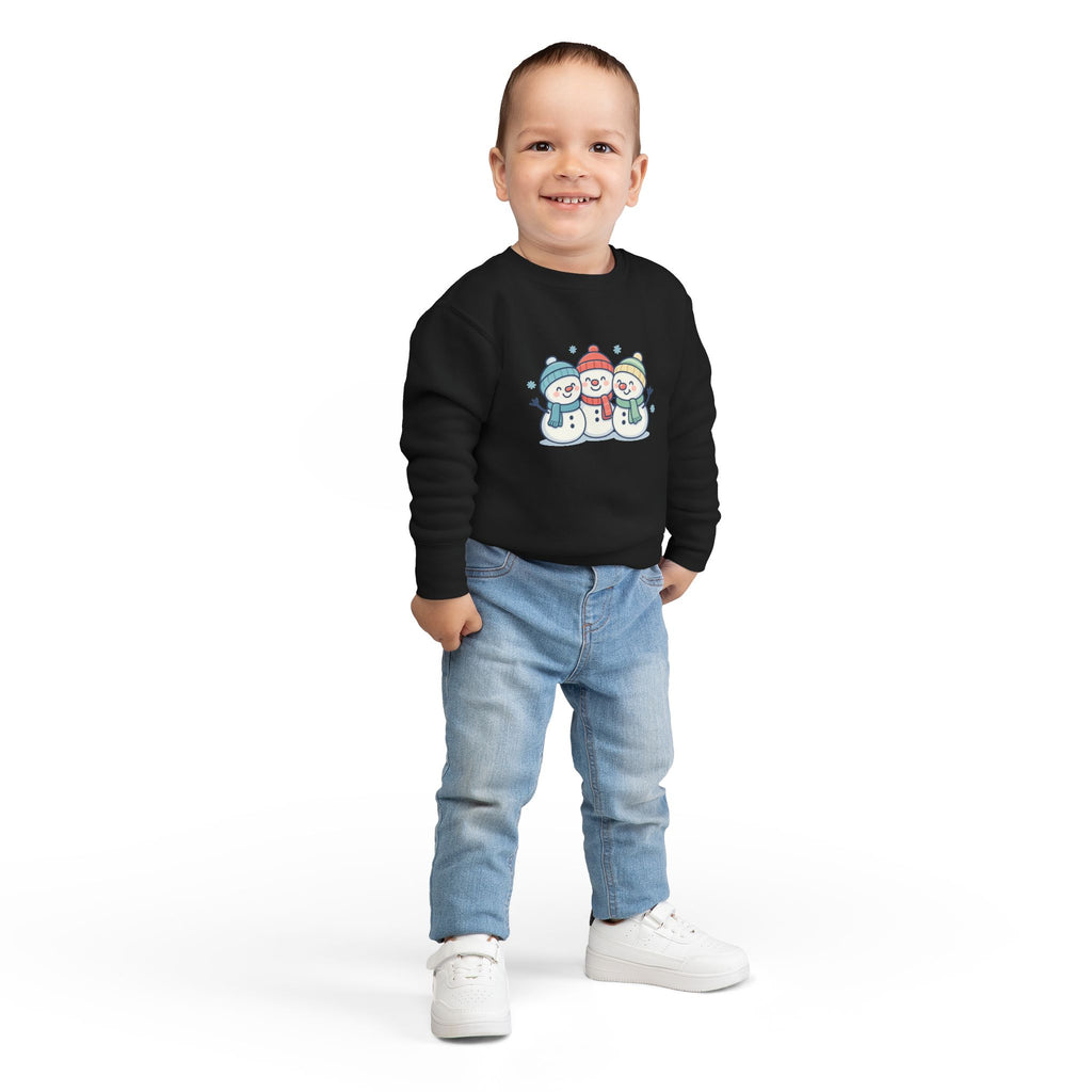 Toddler Sweatshirt - Cute Trio Snowmen Holiday Sweater for Kids