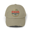 Vintage-Inspired Distressed Cap with B-Mass Mercantile Co. Logo